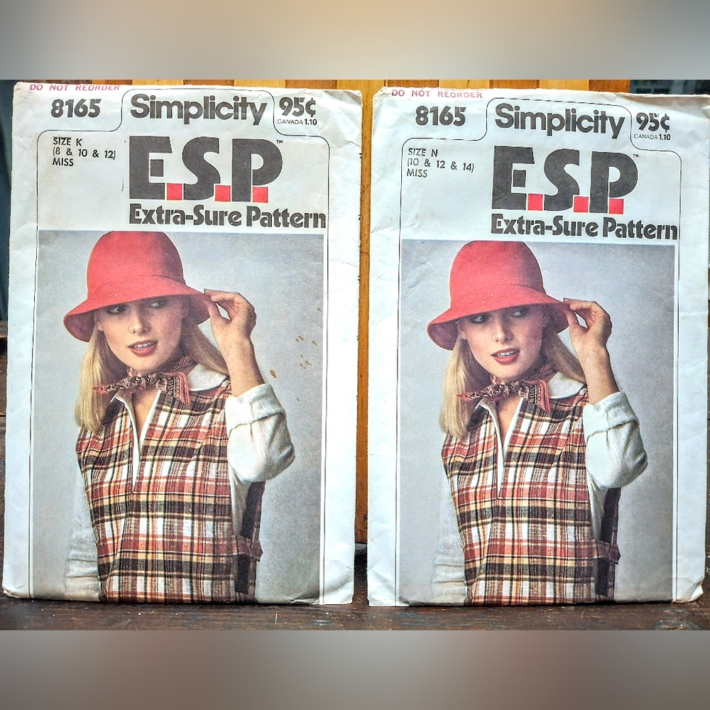Vintage NOS SIMPLICITY #8165 E.S.P. Sewing Patterns/ Uncut/ Unused